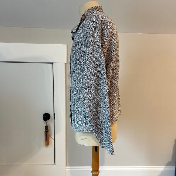 Geoffrey Beene SPORT Gray Knit Cardigan SZ LARGE - Picture 4 of 5